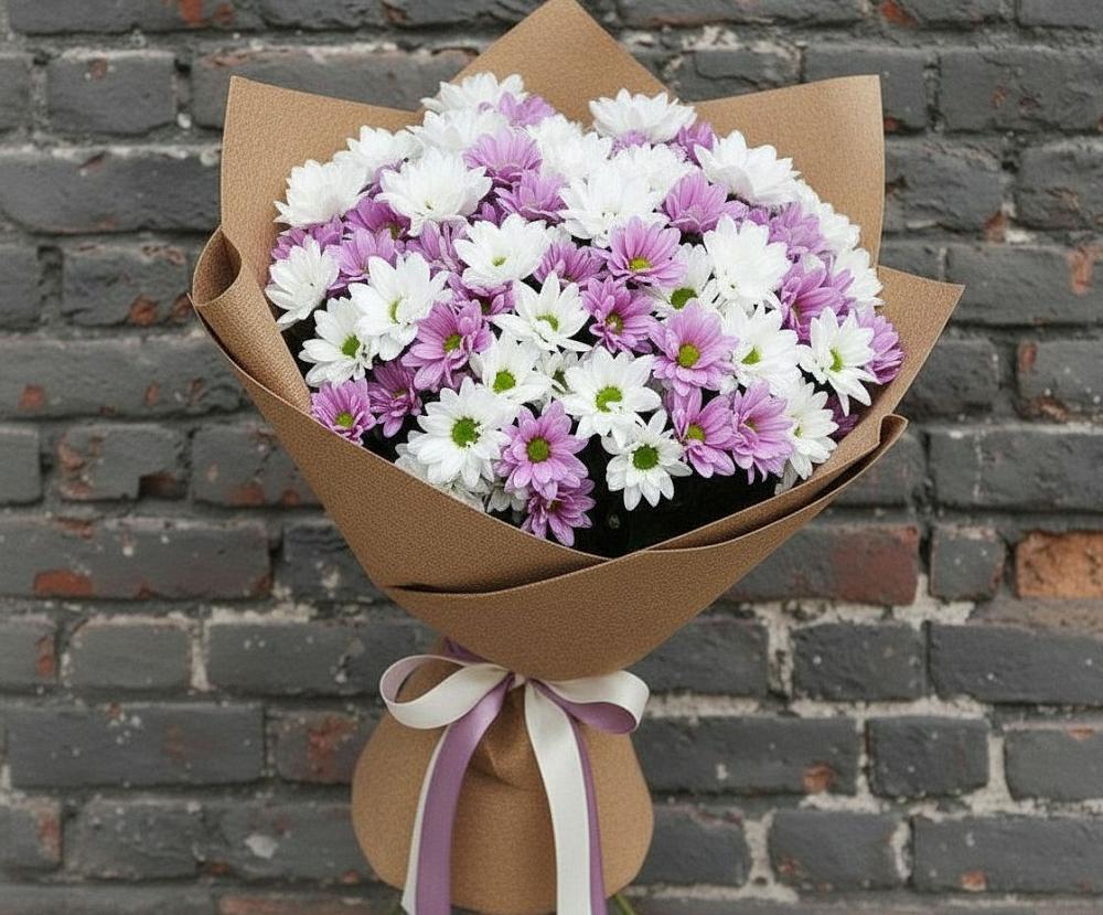 Букет цветов из: Хризантемы в Краснослободске Волгоградской области